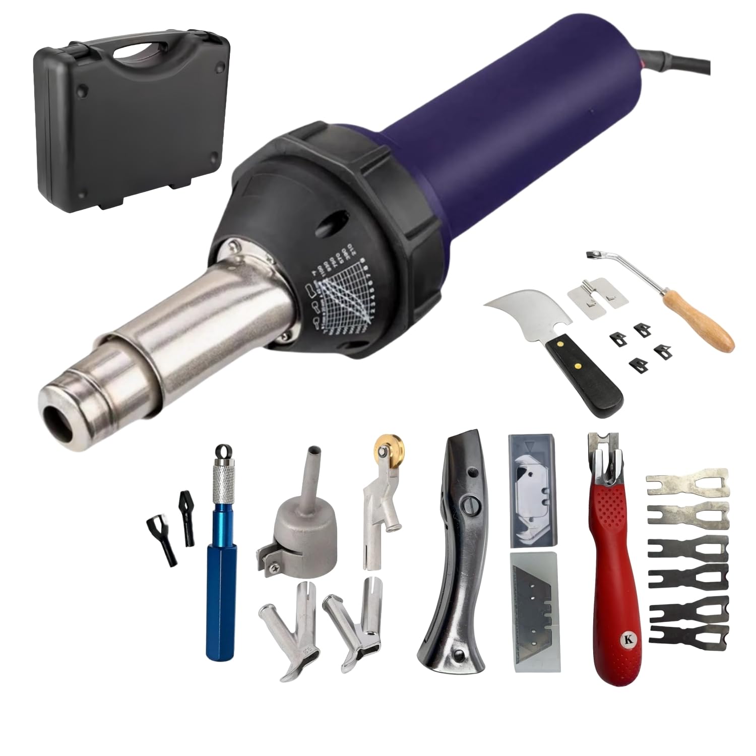 110V 1600W Hot Air Plastic Welding Gun Hand Held Welder Vinyl Flooring Tool Heat Gun Welder Tools Kit