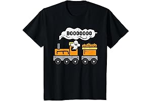 Kids Halloween Train Boo Ghost Costume Boys Kids Toddler Youth T-Shirt
