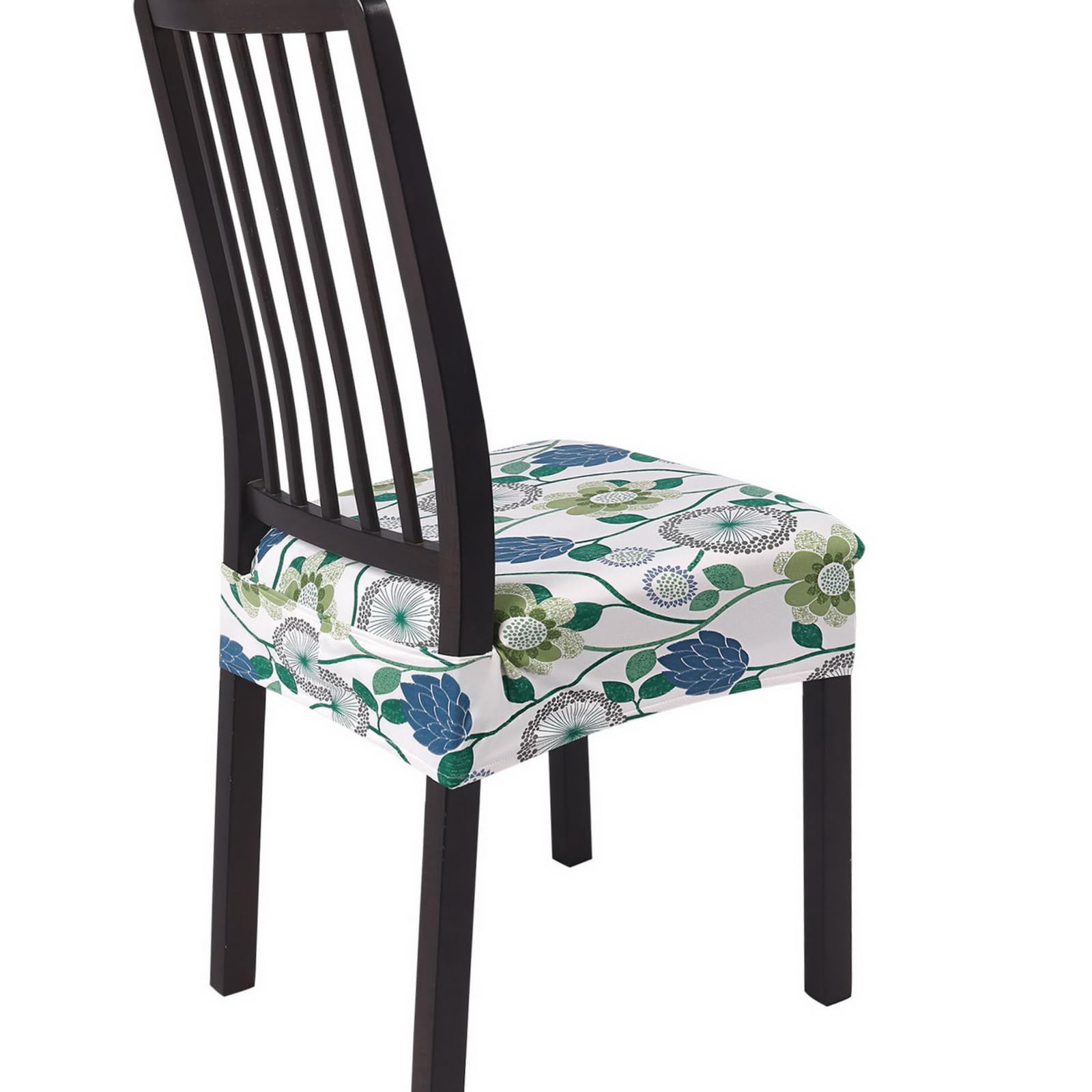 SearchI Dining Chair Seat Covers Set of 6, Rear Covered, Dandelion Flower
