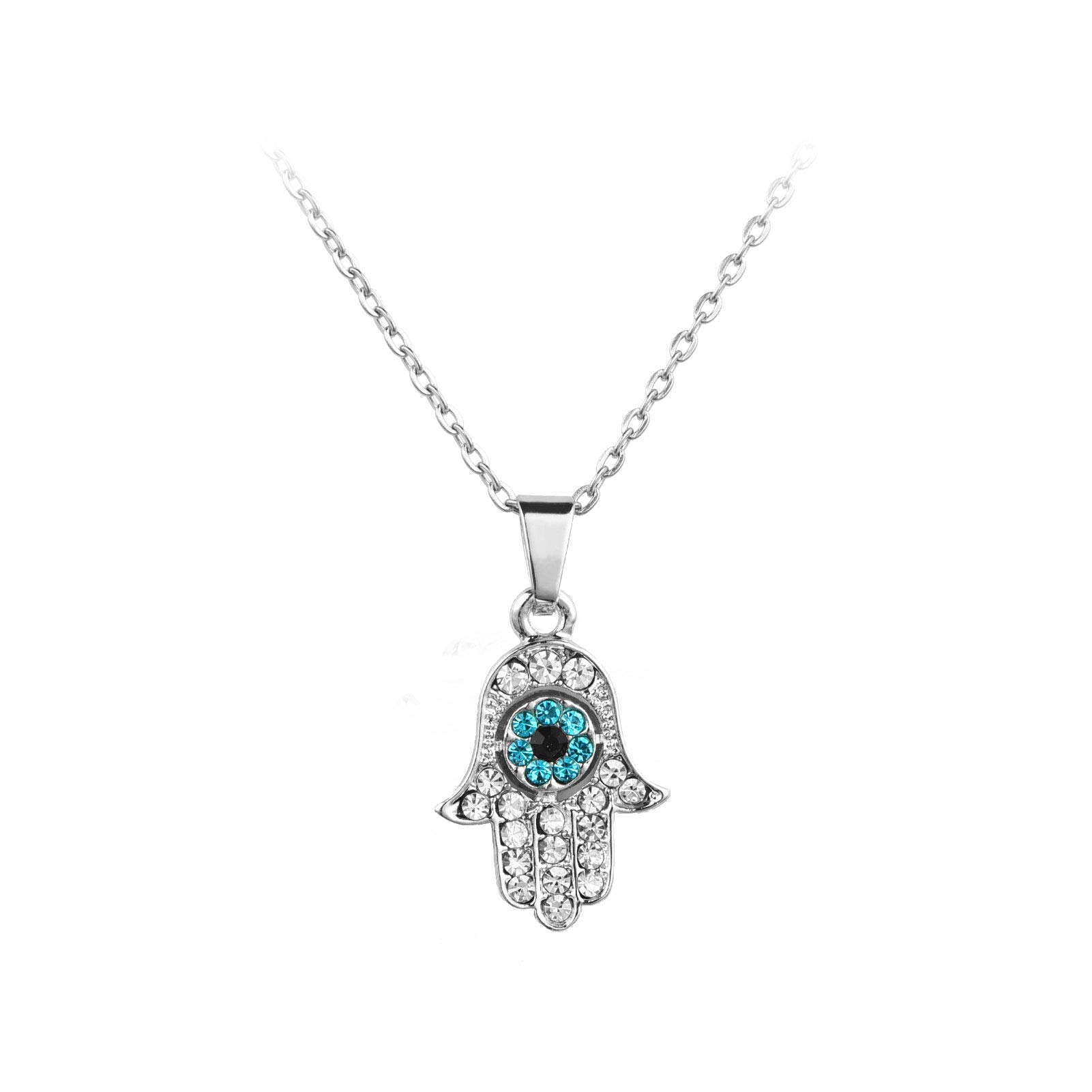 Sponsored Ad – MiniJewelry Lucky Protect Blue Evil Eye Hamsa Hand Pendant Necklace for Women Jewellery Daughters Friends Granddaughters Family Birthday Christmas