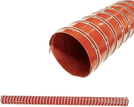 Length 1 Meter-10 Meter Flexible Ducting Hose, Heat-Resistant Exhaust Hose for Auto Shop Dryer Power Generator Ac, Air Duct Induction Intake Pipe Hose with Clamps & Steel 51mm(2)