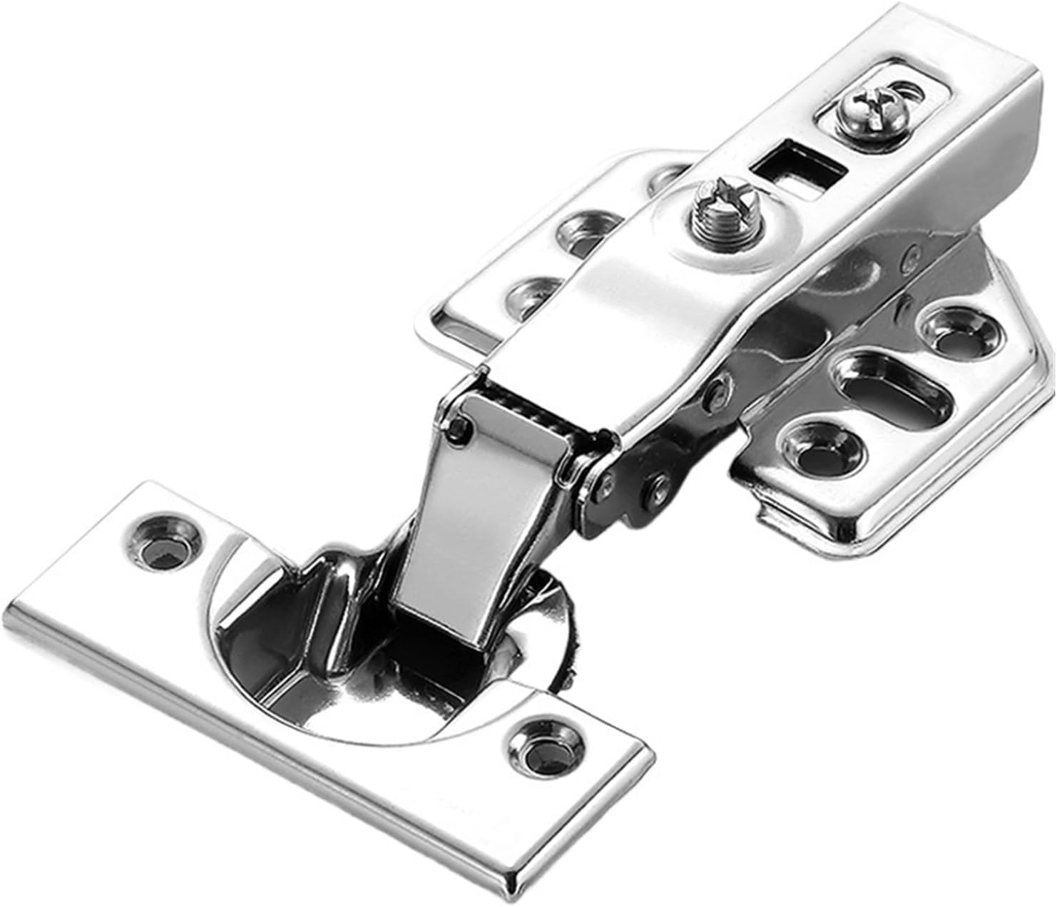 1pcs Soft Close Hydraulic Hinges for Kitchen Cabinet Doors - Quiet Damper Buffer for Furniture Hardware(Full Overlay)