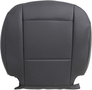 SecosAutoparts Driver or Passenger Microfiber Leather Bottom Seat Cover Replacement Compatible with BMW 3 Series E46 325i 330i 1998-2006 - Single Piece, Black, Custom Fit Sedan Coupe Wagon