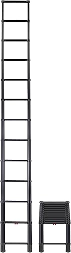 Miniatura 1 de Telesteps 1600ET escalera extensible telescópica de 16 pies color negro de conformidad con OSHA