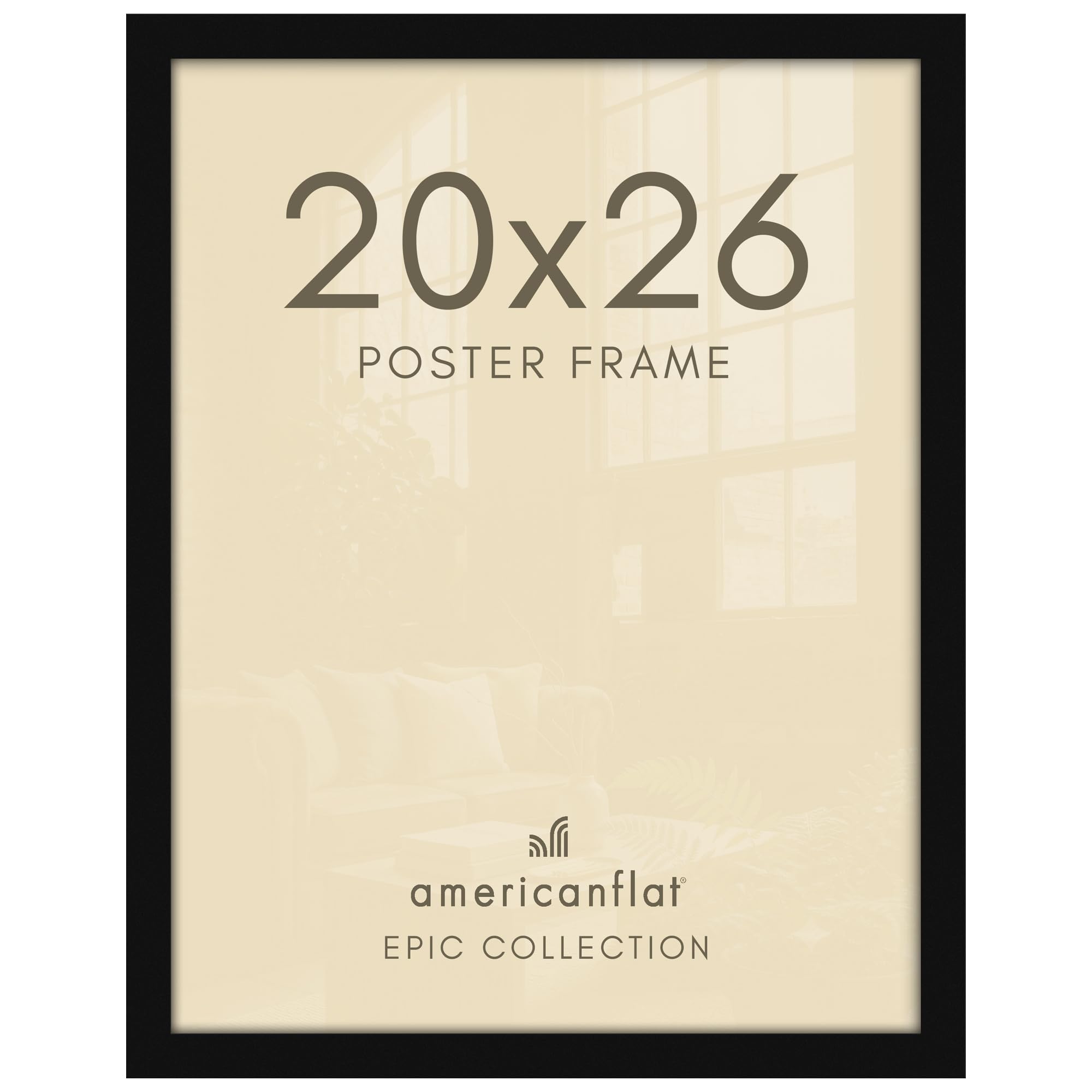 Americanflat 20x26 Poster Frame - Engineered Wood - Black