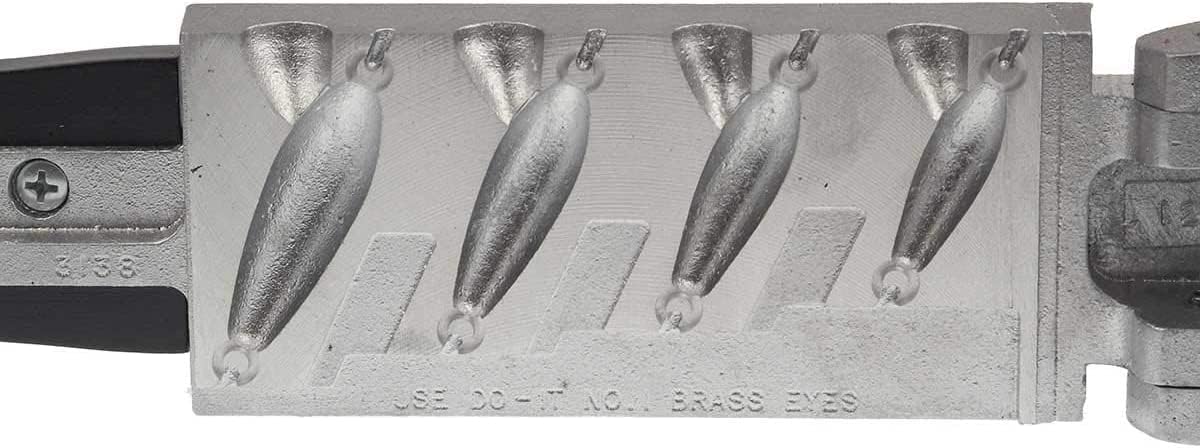 Shark River In-Line Trolling Sinker, Brass, Bullet, Gray, 1/2, 3/4, 1, 1 1/2 oz