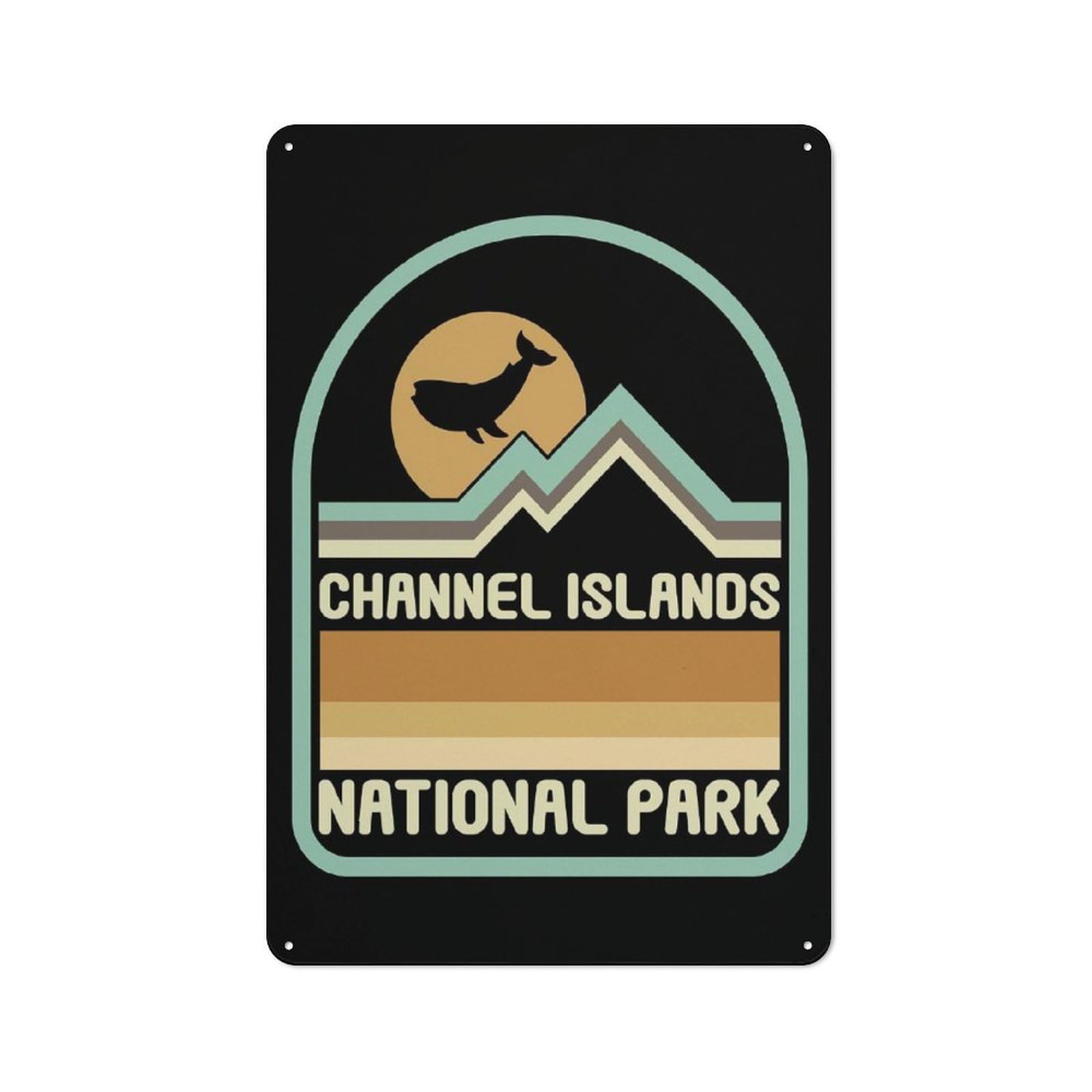 Junmoney National Park United Tin Wall Plaque 30X20cm With For Workshop Wall, Suited To Workshop Decor Fans, For Retro Home Interiors