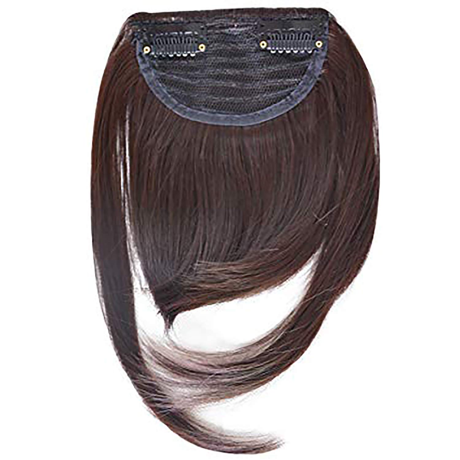 D Divine 2 Clips Hair Fringes Extension For Women Feel Real Hairs (Brown) 1