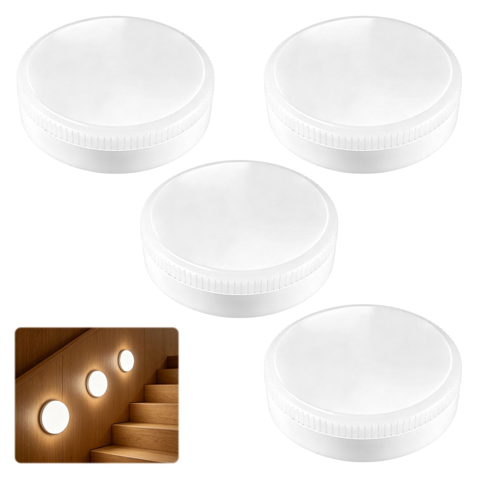 Hogulin GX53 Led Bulb, 4 Pcs 7W Warm White 3000k Bulbs, Replace 45W and 50W GX53 Halogen or CFL Bulbs Under Cabinet Kitchen Lighting