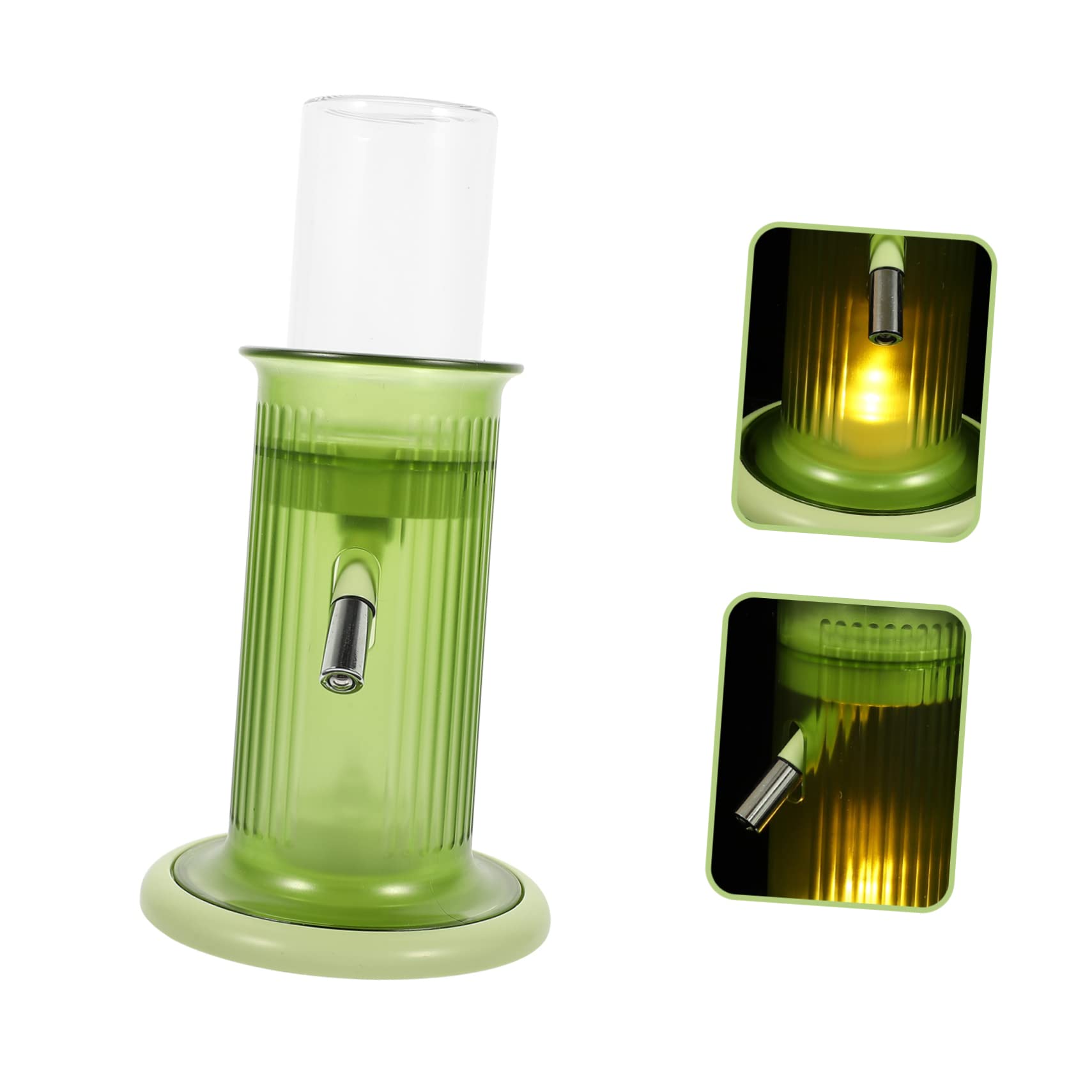 Distributeur d'eau Automatique Facile à Utiliser en Polypropylène Vert et Bouteille en Support Pratique pour Hamster et Chinchilla Sol