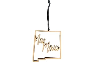 Rustic New Mexico Christmas Tree Ornament: A Slice of Southwestern Charm