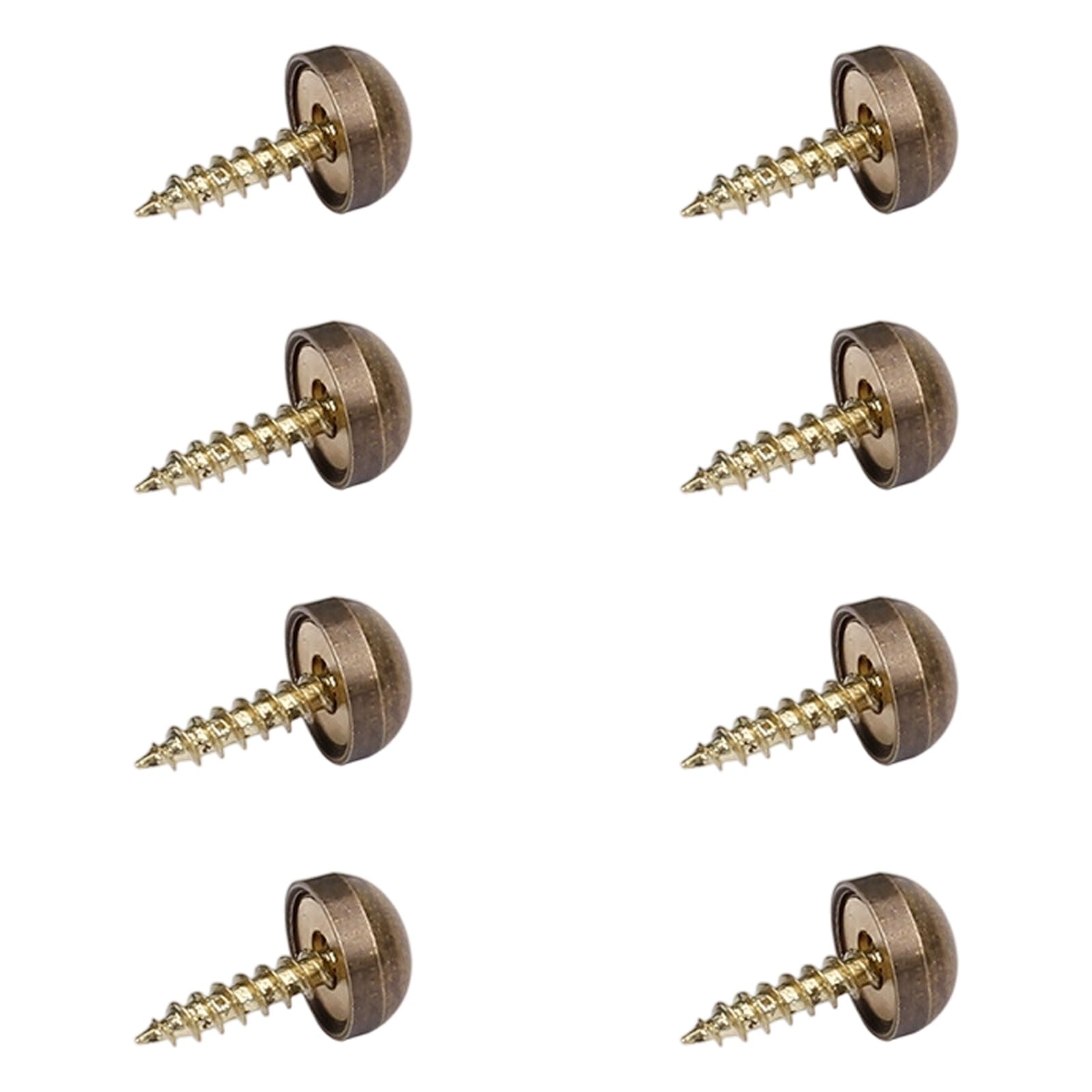 Hgenahgtf 9Mm Bronze Of 8 Sturdy Brass Decorative Screws With Glass Caps For Furniture Fixing Rustproof Construction Furniture Hardware Glass Screw Caps