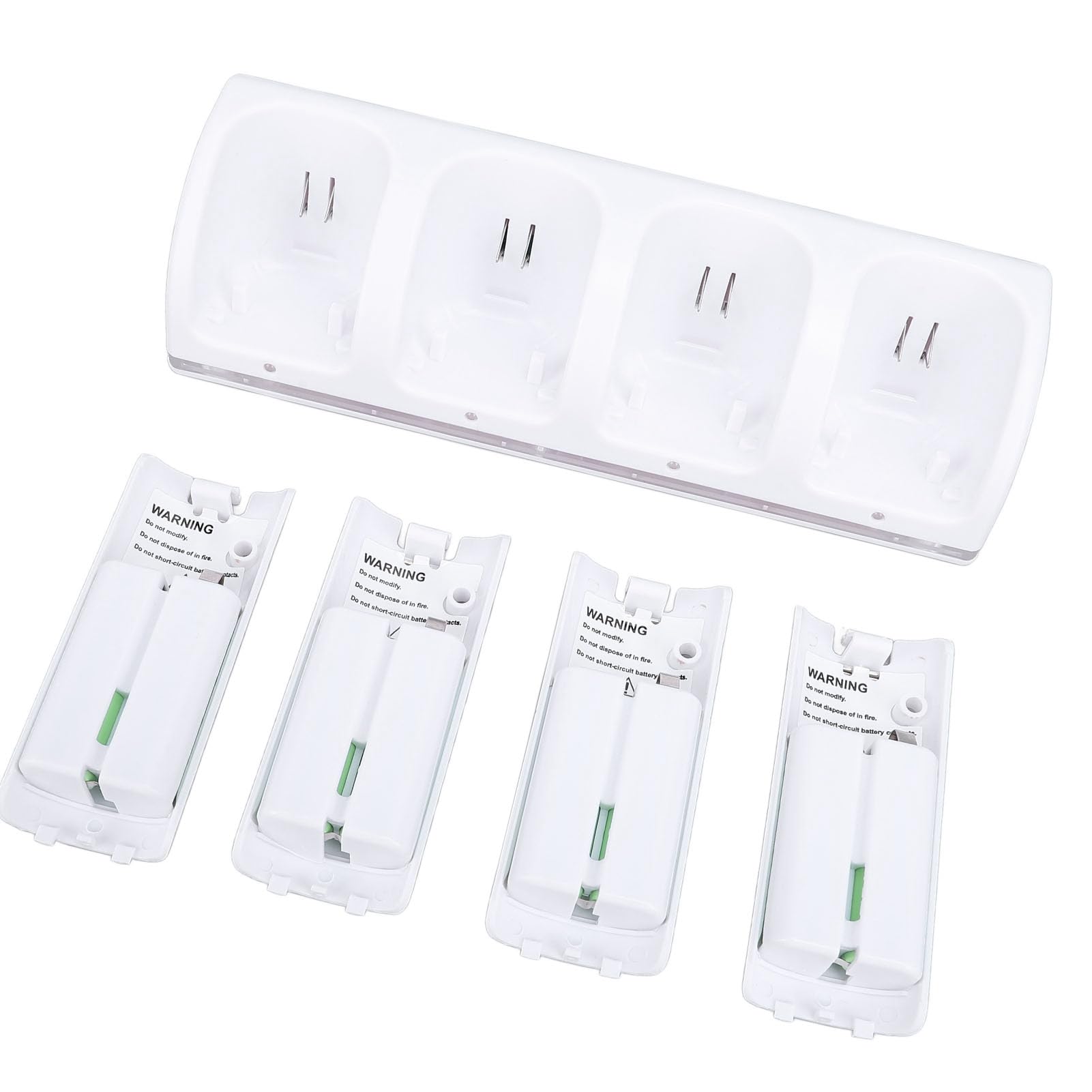 Stazione di Ricarica Controller per, Dock Stazione di Ricarica Controller 4 in 1 con Batteria Ricaricabile 2800mAh, Sostituzione Dock Caricabatterie Telecomando USB