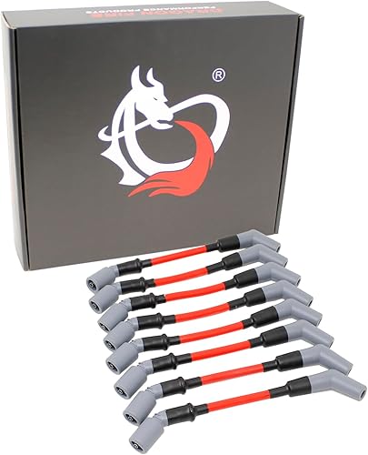 DRAGON FIRE PERFORMANCE - Juego de cables de bujías Ultra Low de 0.394 in, 40 ohmios per ft. Serie Pro para Chevrolet GM GMC Chevy LS LSX LS1 LS2