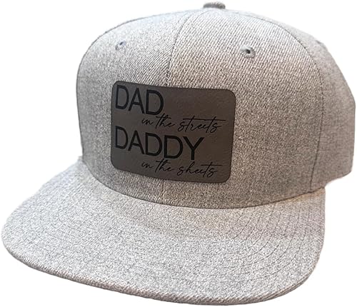 Papá en las calles papá en las sábanas sombrero, regalo del día de San Valentín, gorra de parche de cuero, papá para ser, regalos para él, día del
