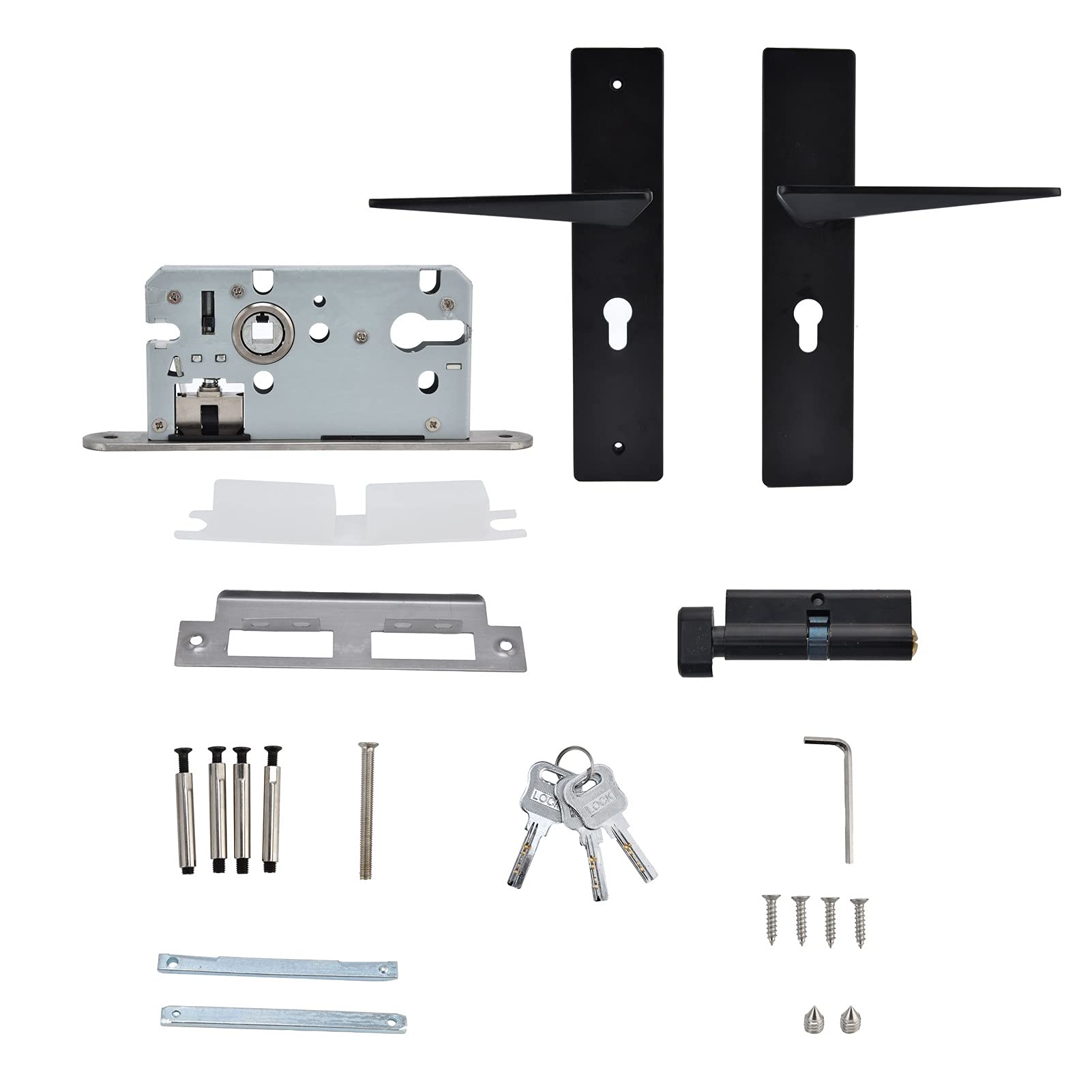 Hyuduo Zinc Alloy Door Handle Lock Set, 35-50mm