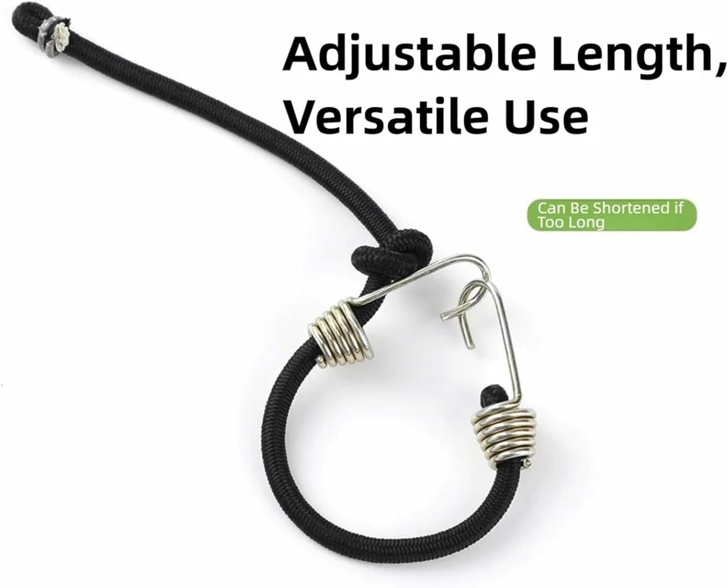 Small Bungee Cords with Hooks 40 PCS Mini Bungee Cords Outdoor 10-Inch with Steel Hooks Rubber Elastic Rope Stretchy Strap Luggage(Black)