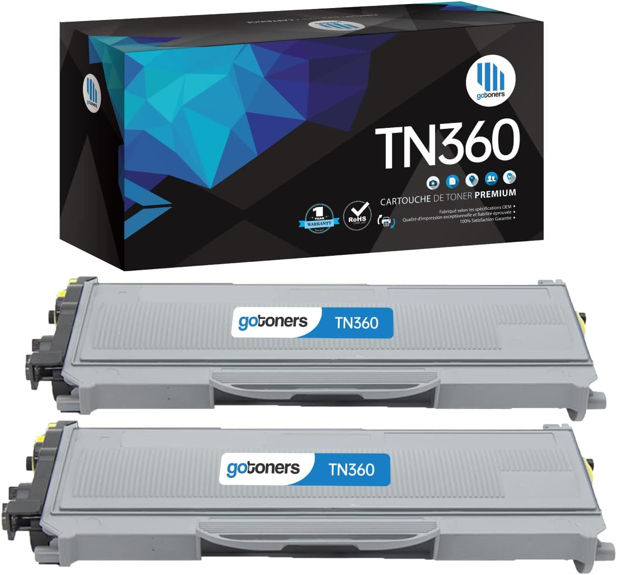 Compatible with Brother TN360 & DR360 Toner Cartridges and