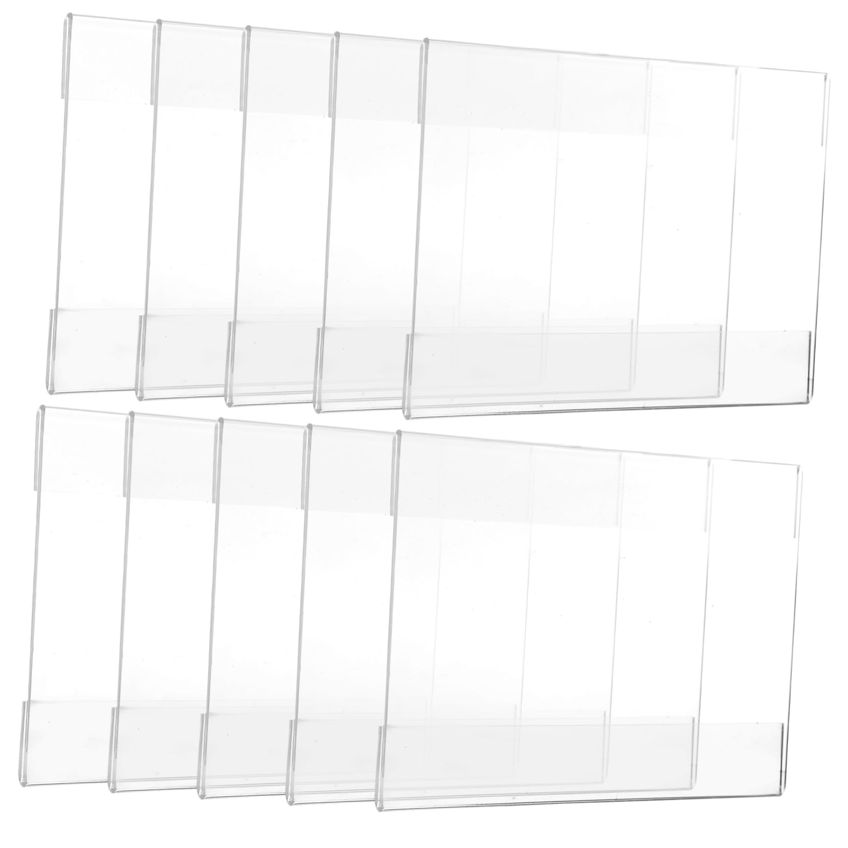 Lurrose 4 Sätze Wandmontierte Etikettenhalter Aus Acryl Transparente Preisschildhalter Für Geschäfte Und Werbung Für Begrenzte Räume Und Vielseitige Nutzung 10 Stück * 4