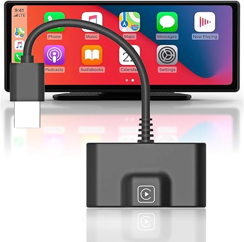 CarPlay - Adaptador inalámbrico AutoSky - para CarPlay con cable de fábrica 2023 Plug and Play Dongle se convierte con cable a inalámbrico, uso