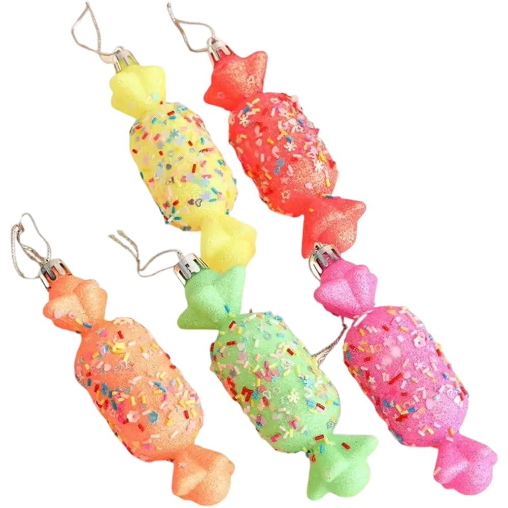 Vbsqic Christmas Candy Ornaments Hanging Candy Christmas Tree Decoration Xmas Tree Ornament for New Year Party Christmas Decoration