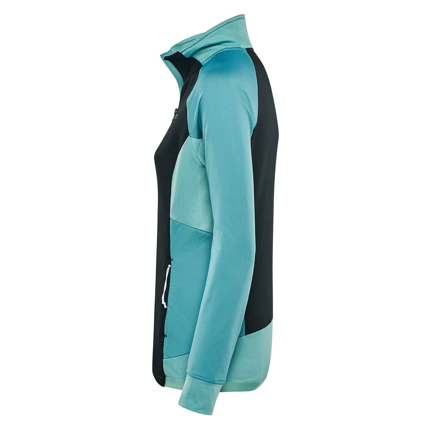 Black Crevice - Midlayer Jacke Damen I Fleecejacke mit Stehkragen I Materialmix I Funktionsjacke - atmungsaktiv, elastisch & leicht I Wandern, Trekking, Outdoor, Sport & Freizeit