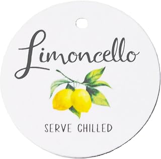 Limoncello Gift Tags, Homemade Favors, Weddings, Bridal Showers, Christmas Labels, Bottle Tags, 1.5 inch (30 Tags)