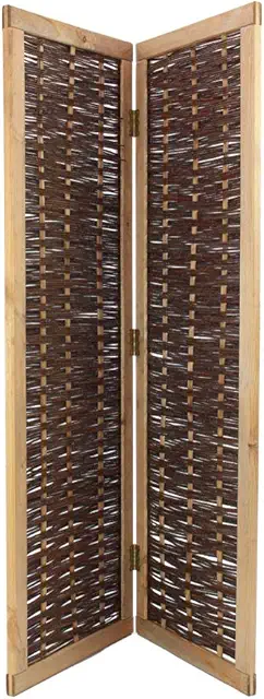 Weiden Raumteiler Paravent 180x120cm - Mobiler Sichtschutz aus Weide