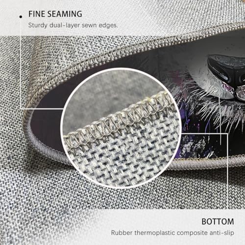 Tapis Panda Lavable et Antidérapant Violet pour Cuisine et Salon