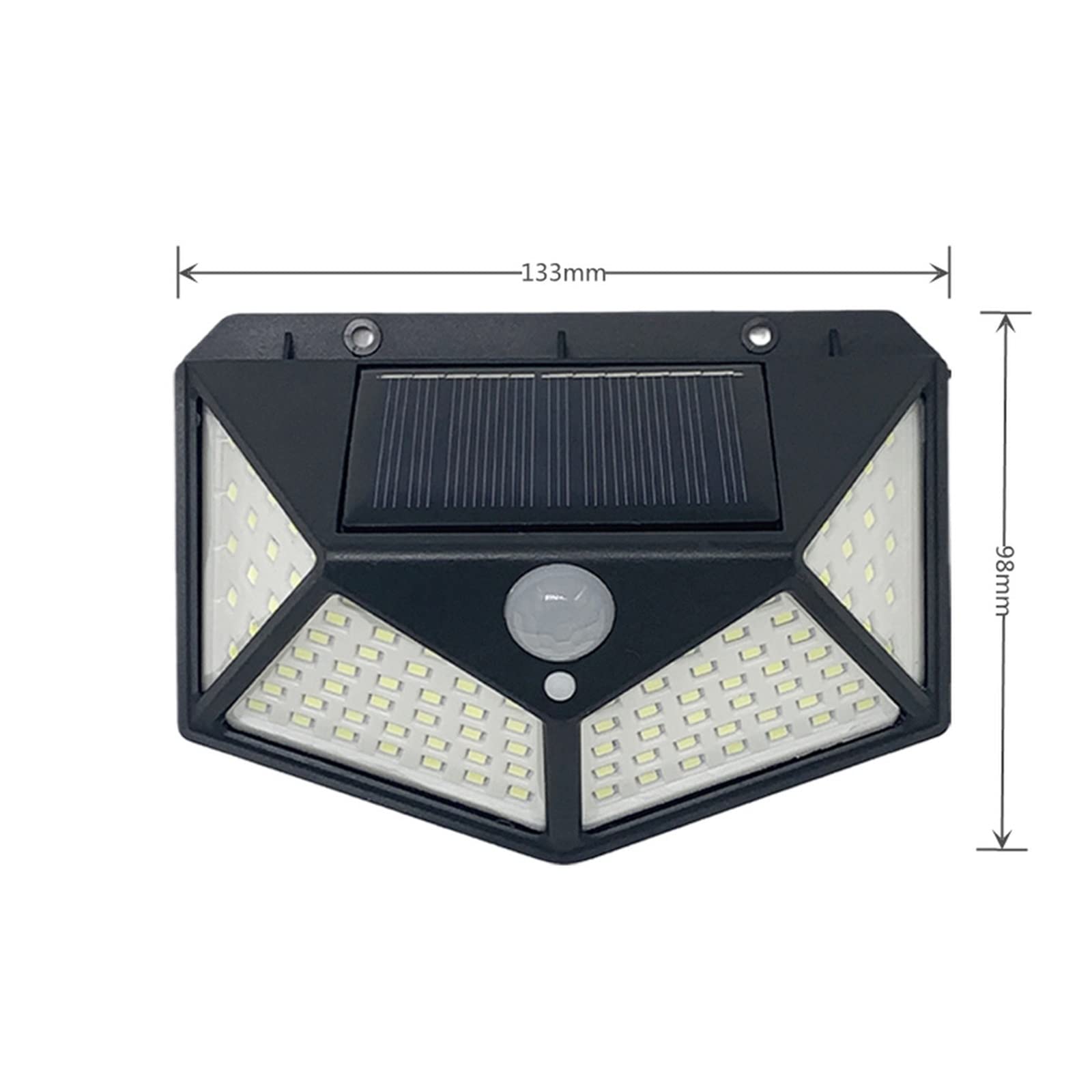 3 Tryb Wodoodporny 100 LED Światła Z Czujnikiem Ruchu Na Energię Słoneczną Zewnętrzne Światło Słoneczne Zasilany Energią Słoneczną Kinkiet Uliczny Do Dekoracji Ogrodu(2Pcs 100Leds)