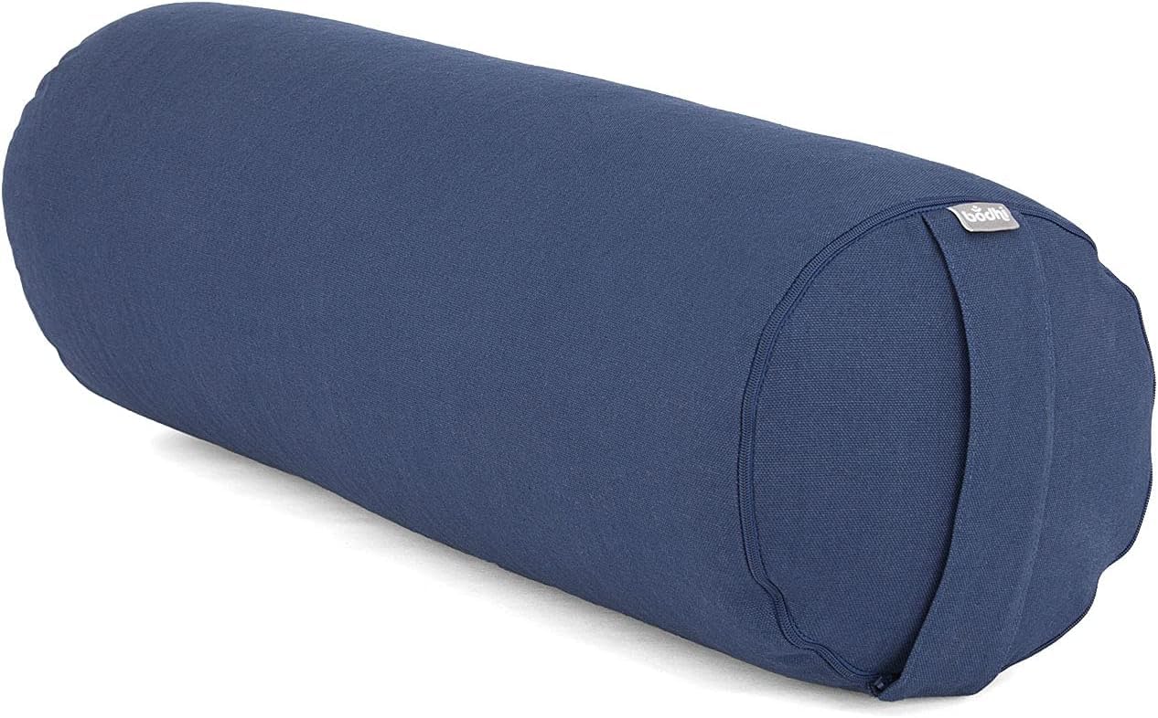 Bodhi Yoga Bolster Rolle – Yogarolle mit Bio-Dinkelhüllungsfüllung, blau