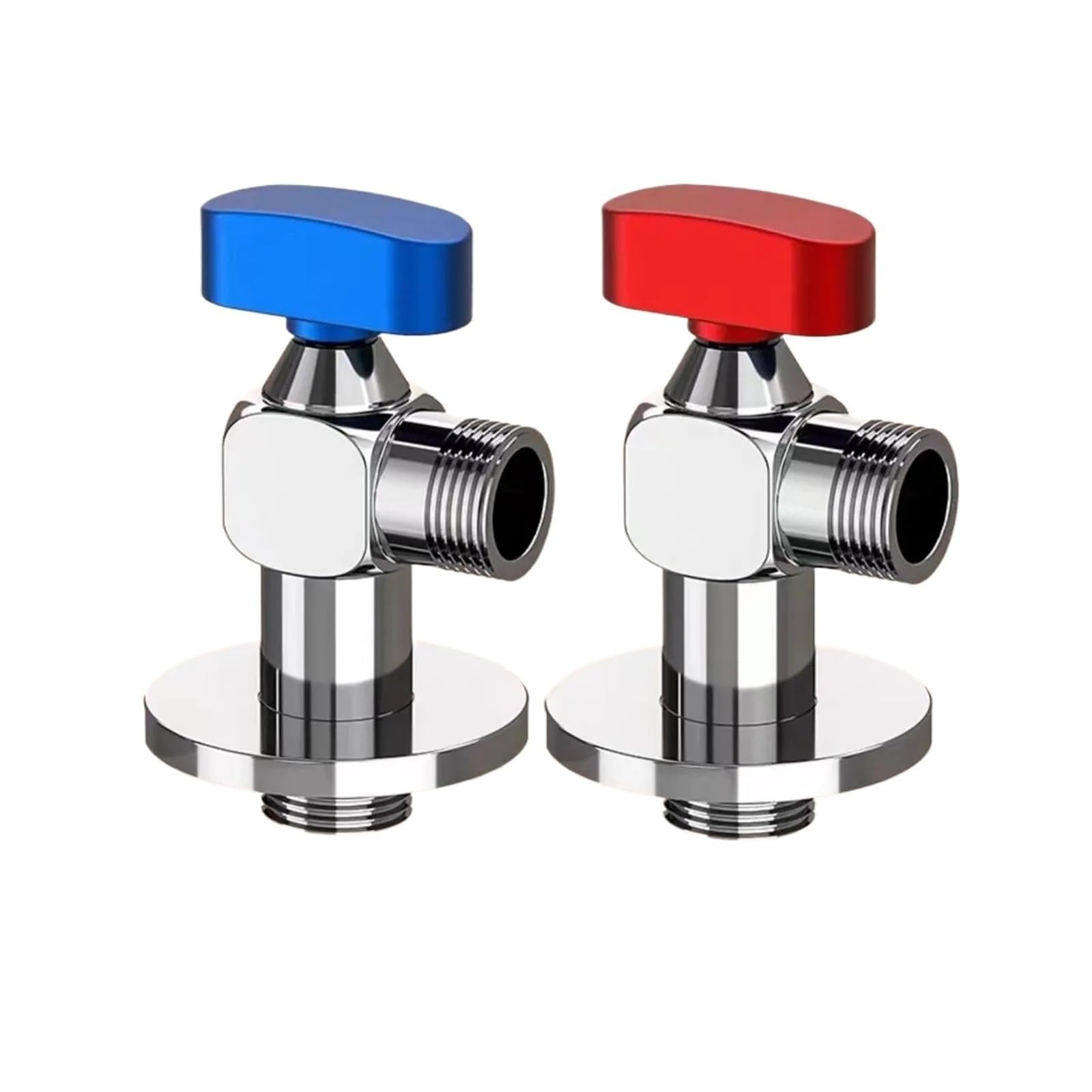 Bvhisehp Chrome Pair Chrome Plated Brass 1/2 Inch Water Control Angle Stop Valve