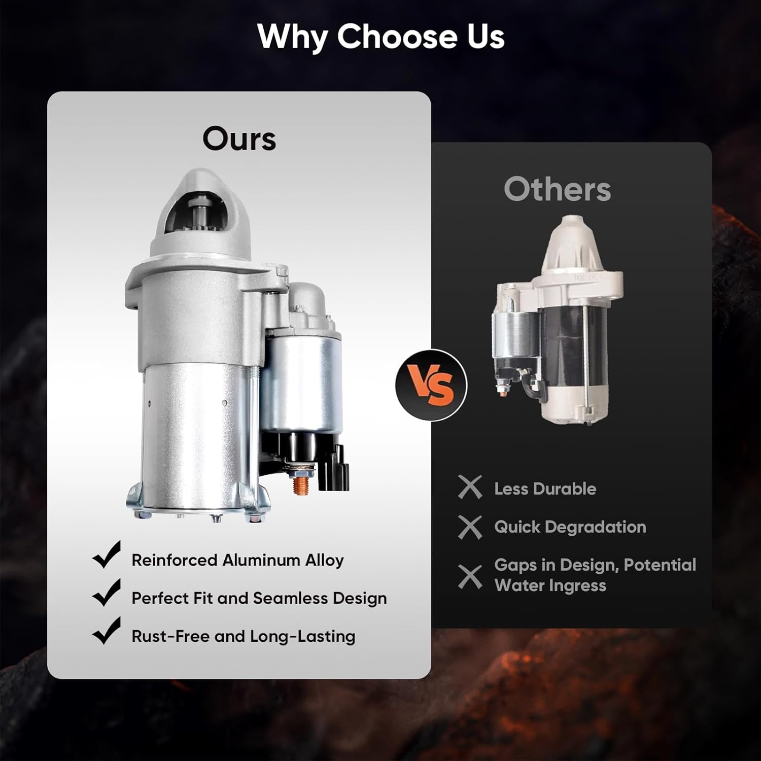 10 Teeth Starter Replacement Compatible with Kohler 15-31HP 2509808 2509809 2509811 John Deere Toro Cub Cadet Scotts Thomas Grasshopper Mower Tractor SDR0291 41012182 41012182R 41012414