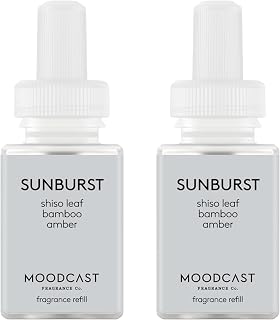 & Moodcast Home Scent Refill - Smart Home Air Diffuser - Up to 120-Hours of Luxury Fragrance per Refill - Spring & Summer Fragrance - 2 Pack, Sunburst