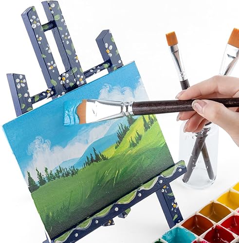 Miniatura 5 de Transon Juego de pinceles planos 3 piezas para acuarela acrílica gouache óleo y pintura corporal