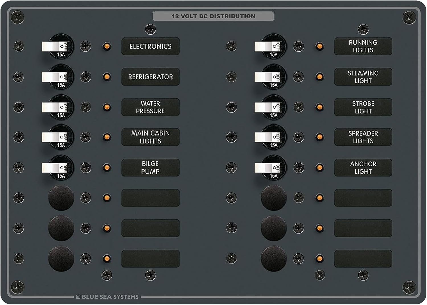 Blue Sea Systems 8377 DC 16 Position, Black