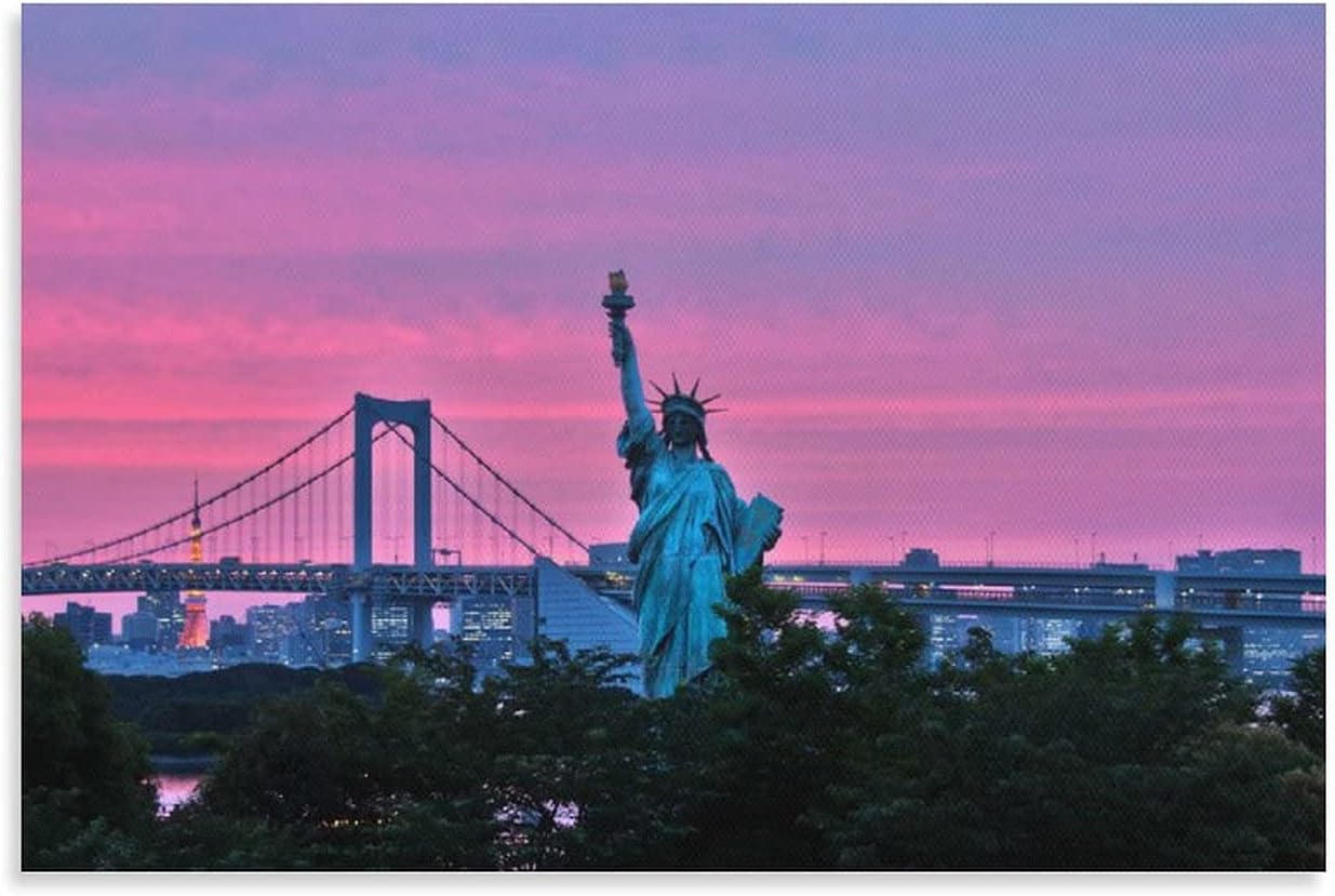 Amazon Co Jp New York Statue Of Liberty Poster16x24inch 40x60cm Home Kitchen