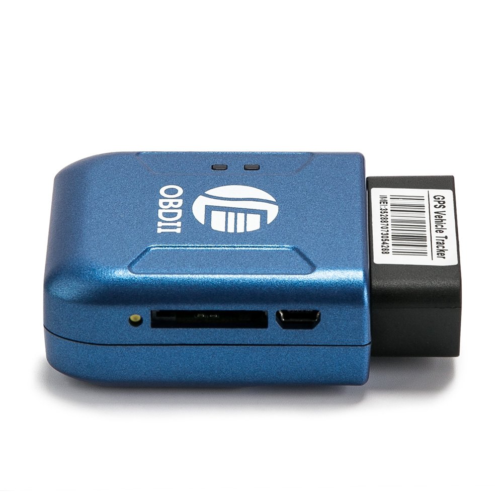 Mini localizzatore GPS per auto, con interfaccia OBD e allarme per auto, moto, colore: blu