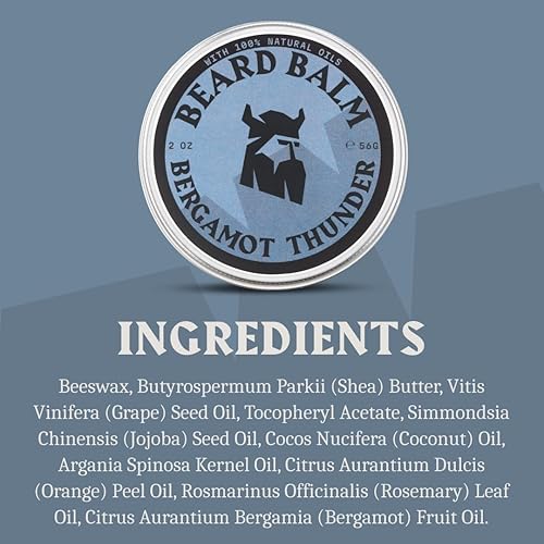 Vista 24 de Striking Viking Bálsamo para barba para hombres – Acondicionador para barba sin enjuague – Bálsamo de peinado hecho con mantequilla de barba