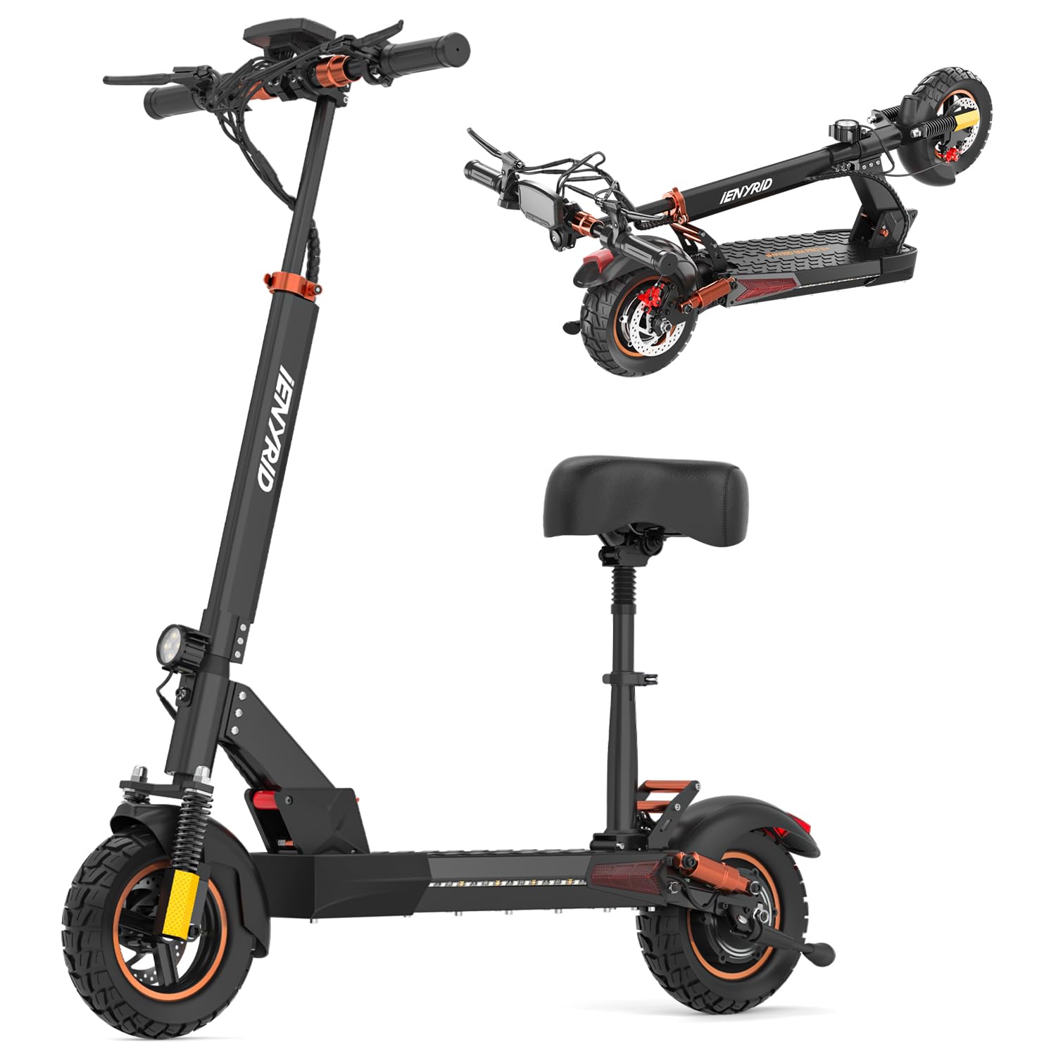 Electric Scooter Adults, 800W Motor & 28 MPH Portable Folding Commuting Eletric Scooter, Up to 22 Miles Range, 10" Off Road Tires e Scooter, Dual Brake & Dual Suspension Scooter for Adult E-Scooter