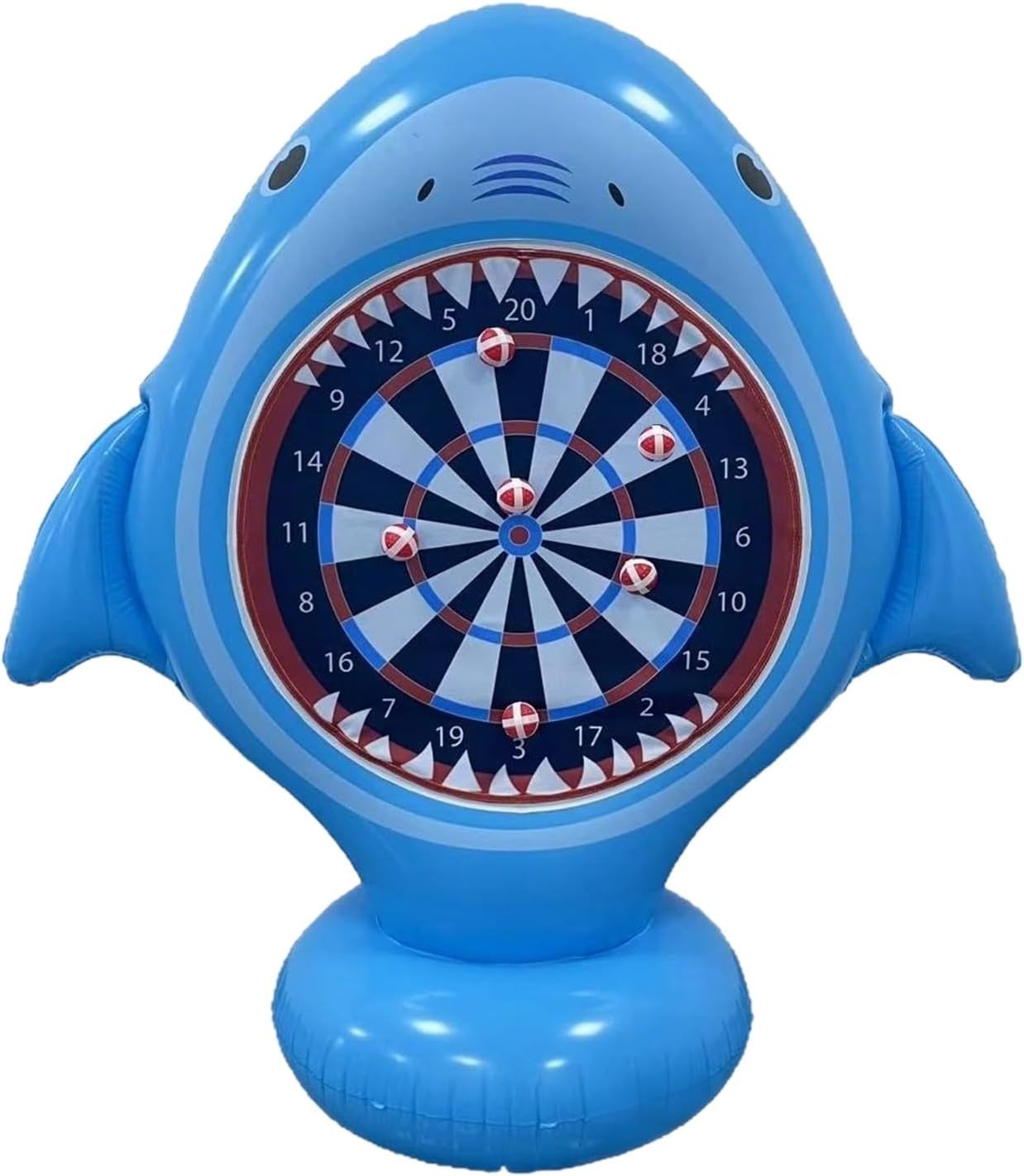 Inflatable Dart Board for Yard - Shark Shape Pool Toy - Blow Up Kick Dartboard | for Adults Families Parties Summer Swimming Pool Beach Water Park Gatherings Camping Trips