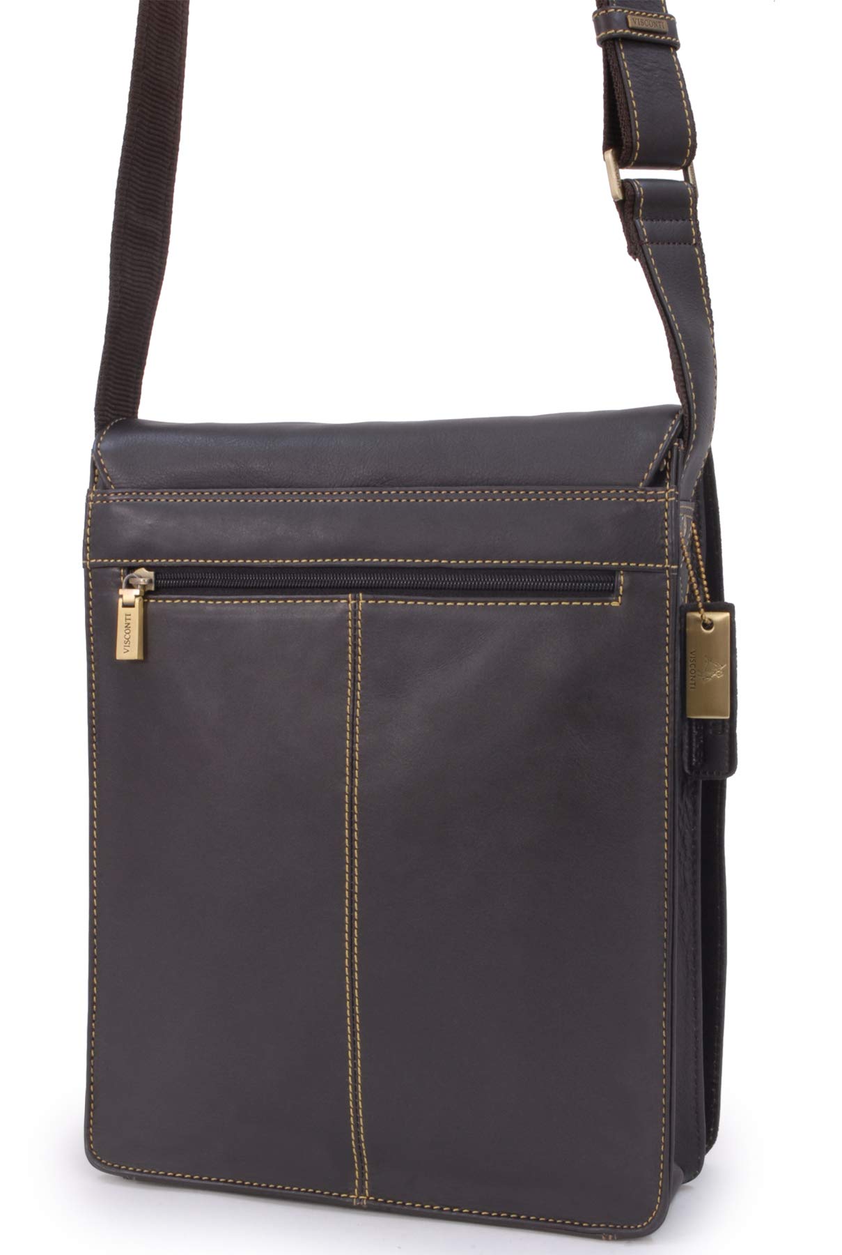 VISCONTI - Borsa a Spalla in Pelle - Messenger Bag e Ufficio Uomo - Borsa a Tracolla Media da Lavoro - 18410 Jasper