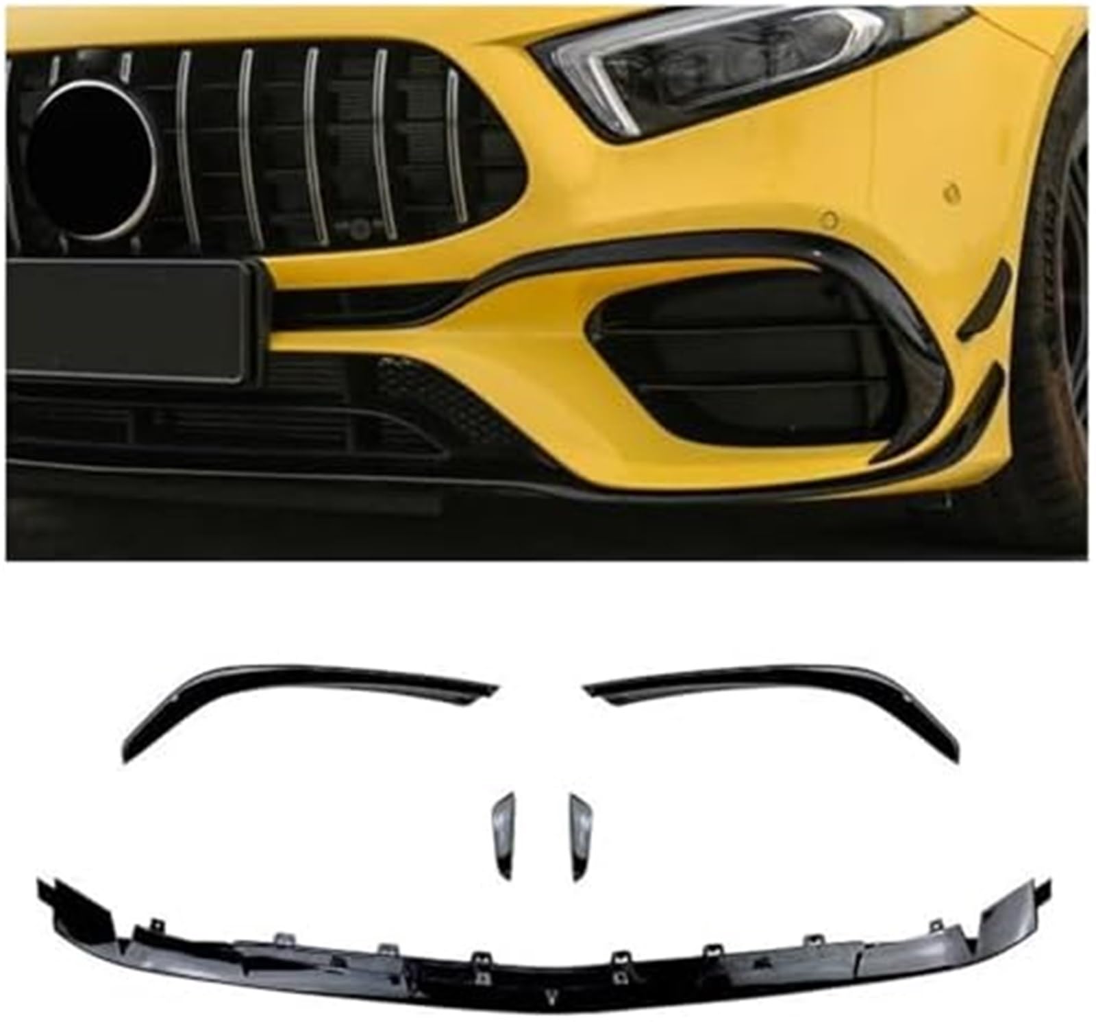 Splitter, dla Benz, dla Klasy A W177 A45, dla AMG 2018 + Spoiler