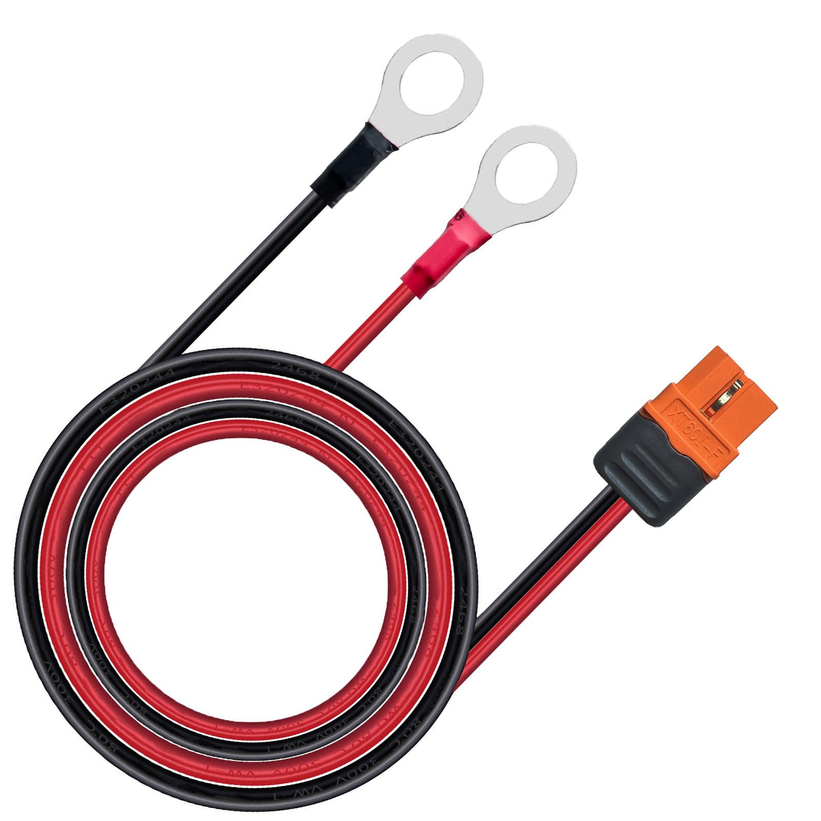 XT60i to O Ring Terminal Cable，More Than 8A，12AWG Extension Cable XT60i Female to O Ring Connector XT60i-f for Lipo Batterie (12AWG-(10FT))