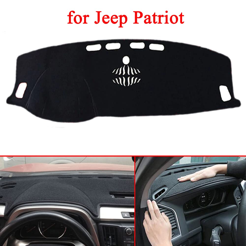 KAITIAN 1pcs Non-Slip Dash Cover Dashboard Cover Sun Visor Cover Dash Mat Dash Carpet Compatible for Jeep Patriot 2011 2012 2013 2014 2015 2016 2017 2018 2019 2020 2021 2022 2023 2024 2025