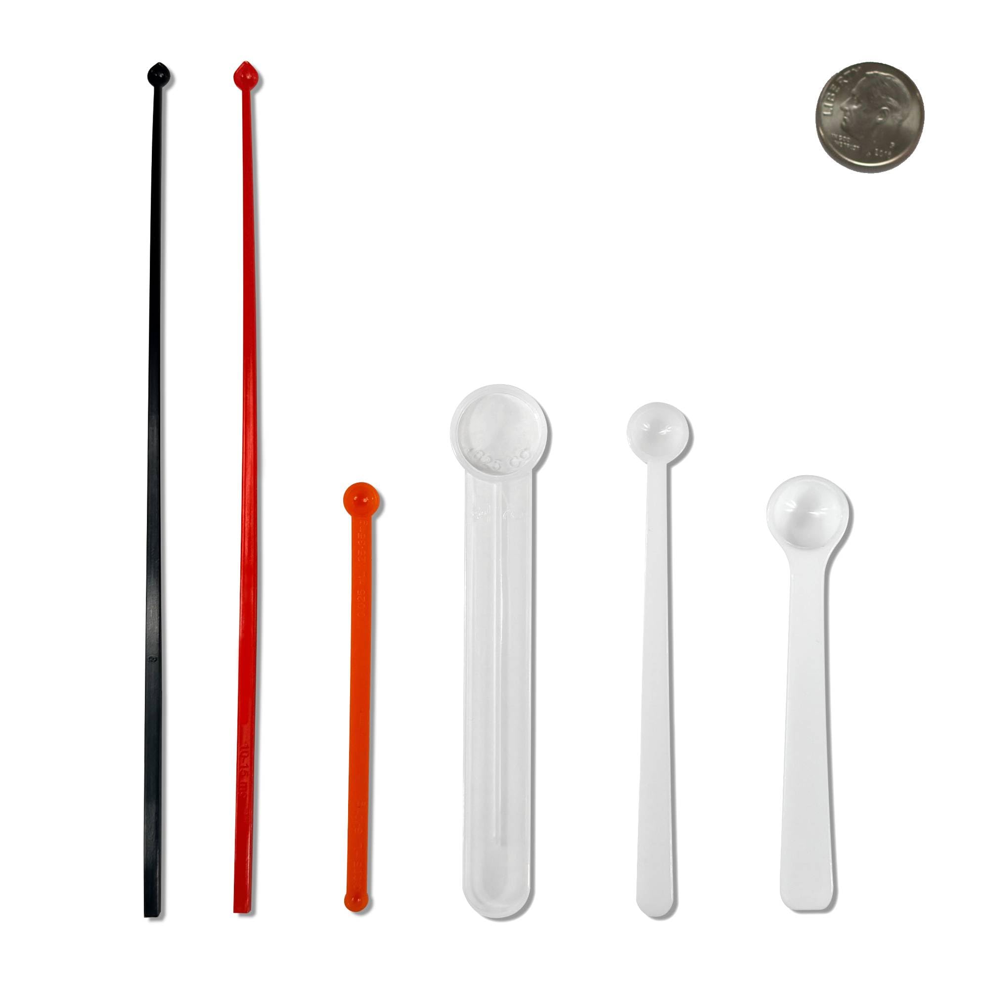 Paquete combinado de cucharas de tamaño mediano de 1/32 cucharadita (0,15 cc), 1/16 cucharadita (0,33 cc) y 1/8 cucharadita (0,625 cc) cucharas (3 unidades (una cuchara de cada tamaño))
