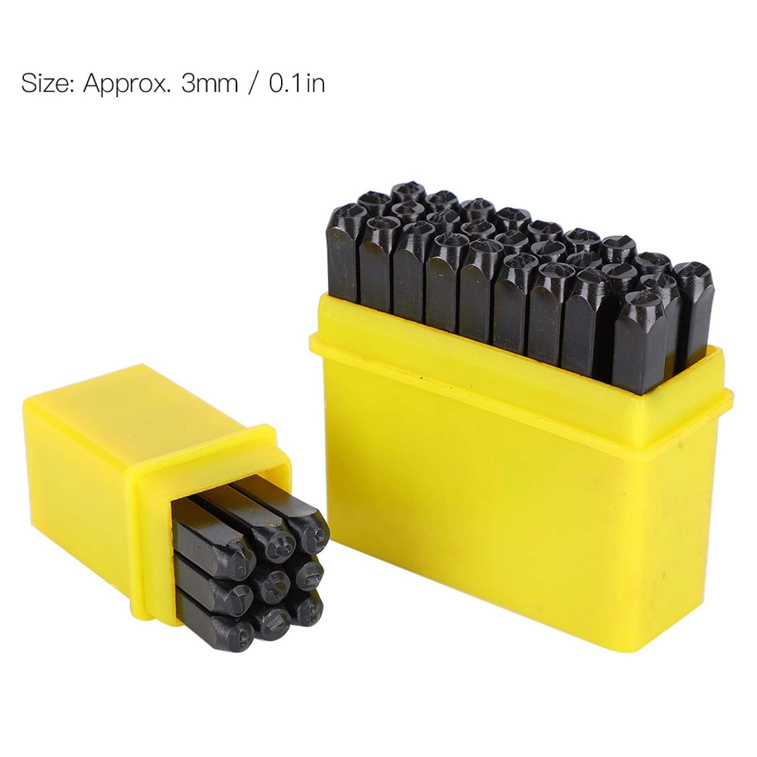 36Pcs Stamping Punch Tool Kit, Letter and Number Stamp Set, High Carbon Steel Stamping Punch Tool Blacksmith Tools with 2 Boxes