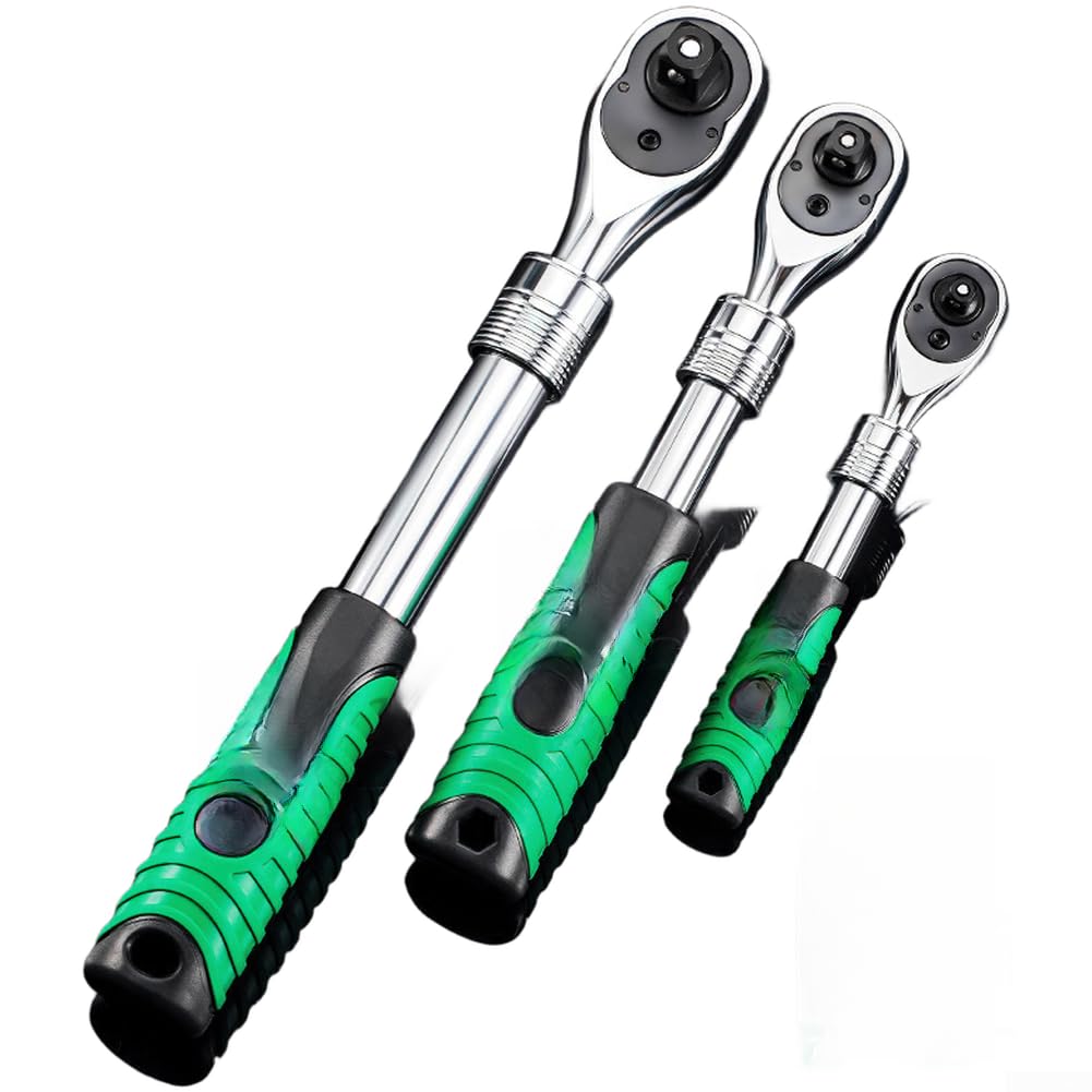 Clé à cliquet 72 dents télescopique et réglable pour mécanique