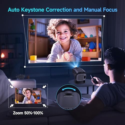 Miniatura 5 de Mini proyector portátil con Android 11, proyector inteligente Full HD 4K, proyector al aire libre WiFi6 BT5.0 y Bluetooth 300ANSI 12000 lúmenes,
