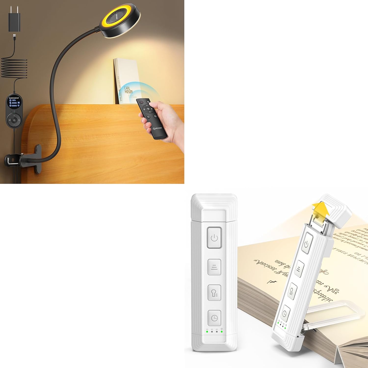 Glocusent Clip On Light & Book Light